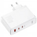 Фото СЗУ Baseus GaN5 Pro 2Type-C+USB 140W EU (with Type-C to Type-C 140W (1m)) (CCGP100201) (White) на vchehle.ua