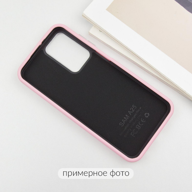 Шкіряний чохол Leather Case Metal Buttons на Xiaomi Redmi 9C (Light Pink) в магазині vchehle.ua