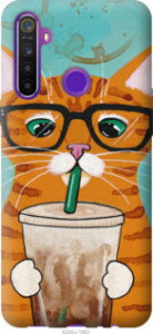 Чехол Зеленоглазый кот в очках для Realme 6i