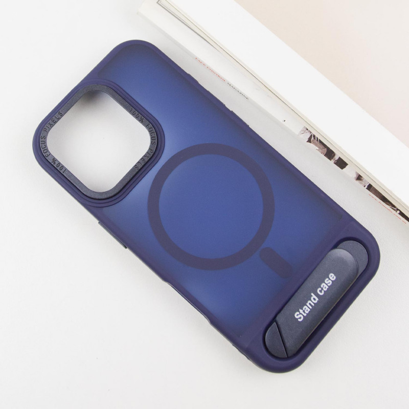 Фото TPU+PC чехол Stand case для Apple iPhone 16 Pro Max (6.9") (Blue) в магазине vchehle.ua
