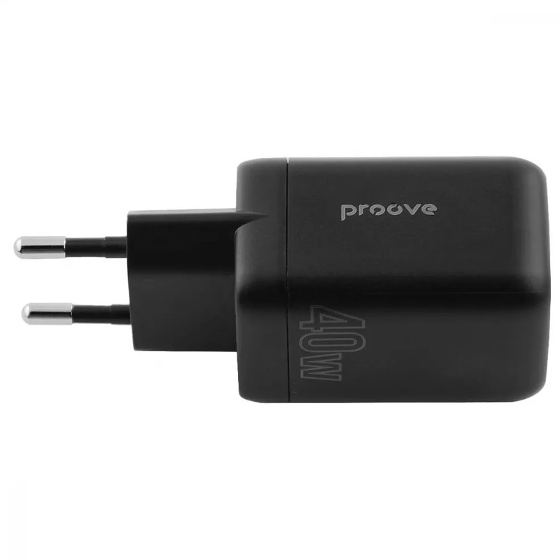 Фото СЗУ Proove Silicone Power 40W (Type-C+Type-C) (Black) в магазине vchehle.ua