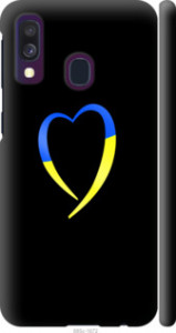 Чехол Жёлто-голубое сердце для Samsung Galaxy A40 2019 A405F