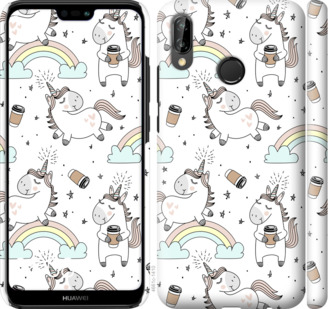 

Чехол Единорог и кофе для Huawei P20 Lite 841024