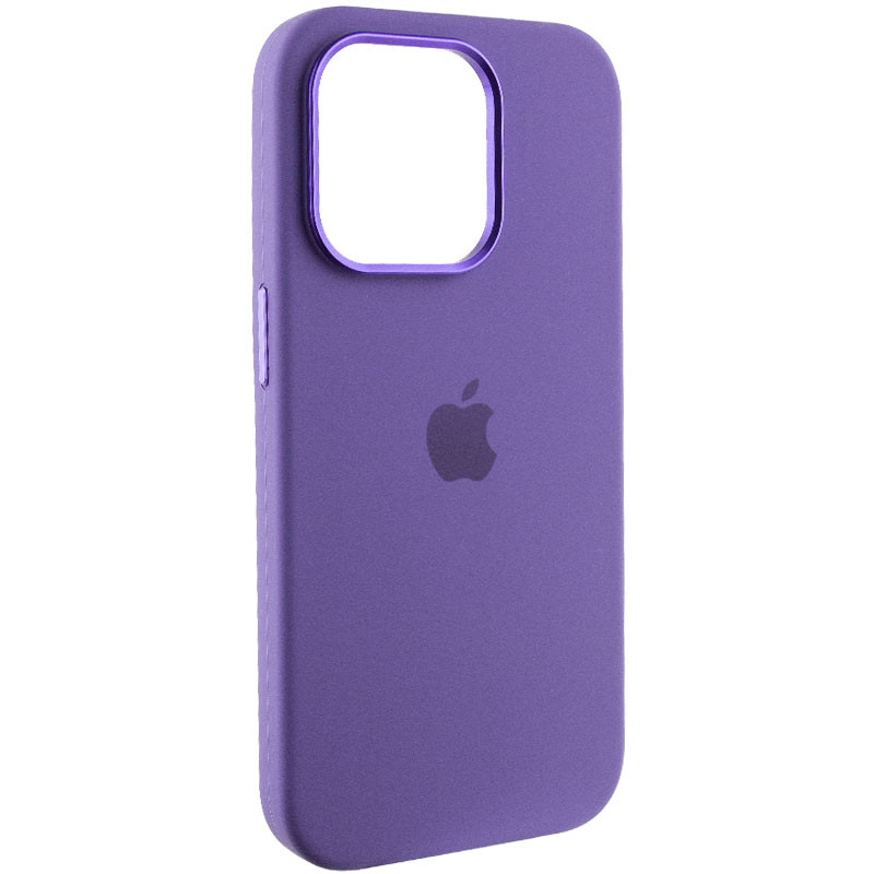 Чохол Silicone Case Metal Buttons (AA) на Apple iPhone 14 Pro (6.1") (Фіолетовий / Iris)