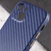 Уценка Кожаный чехол Leather Case Carbon series для Apple iPhone 13 mini (5.4") (Дефект упаковки / Синий) в магазине vchehle.ua