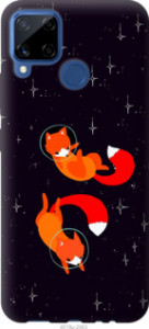 Чехол Лисички в космосе для Realme C15