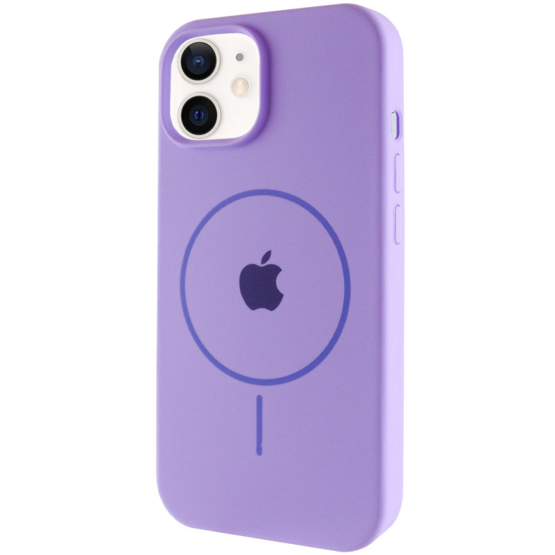 Чехол Silicone Case Full Protective (AA) with Magnetic Safe для Apple iPhone 11 (6.1") (Сиреневый / Dasheen)
