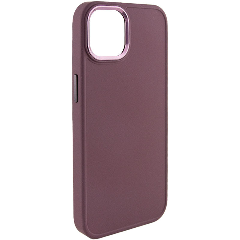 TPU чехол Bonbon Metal Style для Apple iPhone 14 (6.1") (Бордовый / Plum)