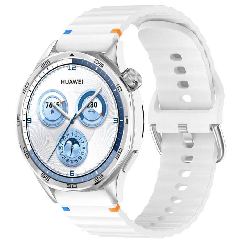 Силіконовий ремінець Wavy для Smart Watch 22mm (White)