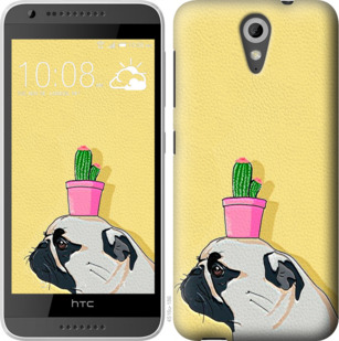 

Чехол Мопс с кактусом для HTC Desire 620G 924206