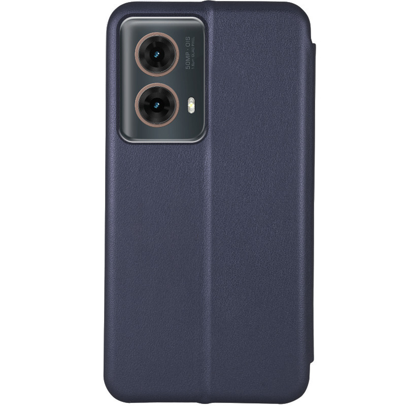 Фото Кожаный чехол-книжка Classy для Motorola Moto G85 (Темно-синий) на vchehle.ua