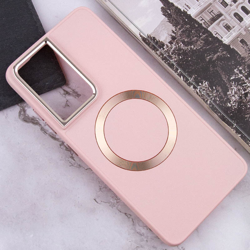 TPU чохол Bonbon Metal Style with Magnetic safe на Samsung Galaxy S24 Ultra (Рожевий / Light Pink) в магазині vchehle.ua