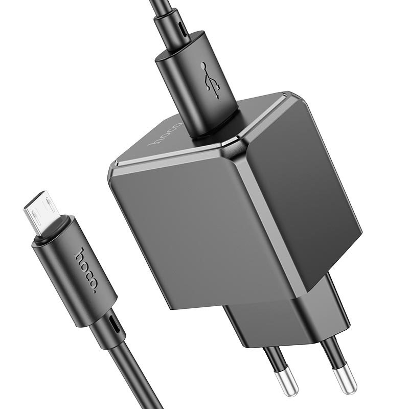 СЗУ HOCO CS11A (1USB) + MicroUSB (Black)