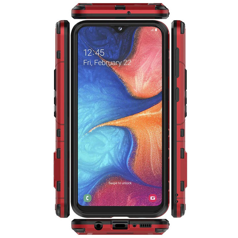 Фото Ударостійкий чохол-підставка Transformer на Xiaomi Mi 10 Lite с мощной защитой корпуса (Червоний / Dante Red) на vchehle.ua
