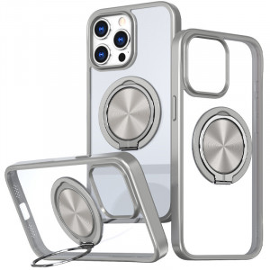 TPU+PC чехол Metal Ring with Magnetic Safe для Apple iPhone 15 Pro Max (6.7")