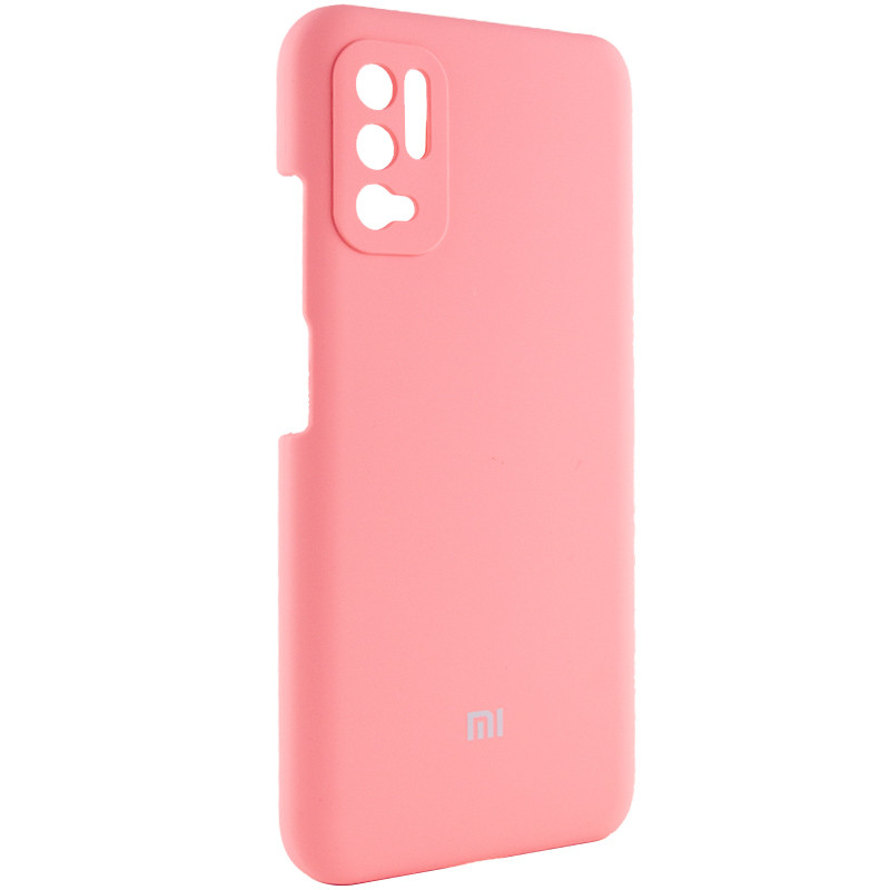 Фото Чехол Silicone Cover Full Camera (AAA) для Xiaomi Redmi Note 10 5G / Poco M3 Pro (Розовый / Light pink) на vchehle.ua