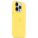 Фото Чехол Silicone case (AAA) full with Magnetic Safe для Apple iPhone 14 Pro (6.1") (Желтый / Canary Yellow) на vchehle.ua