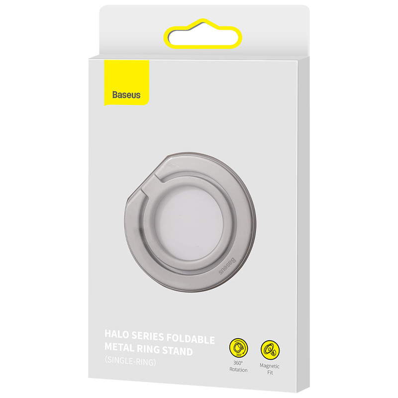 Замовити Тримач для телефону Baseus Halo Series Foldable Metal Ring (Single ring) (SUCH00001) (Silver) на vchehle.ua