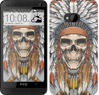 

Чехол Череп индейца для HTC One M7 641018