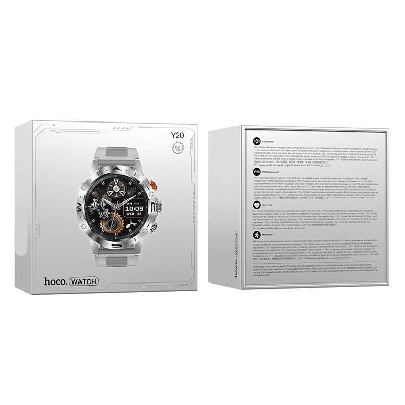Купить Смарт-часы Hoco Smart Watch Y20 (call version) (Silver) на vchehle.ua