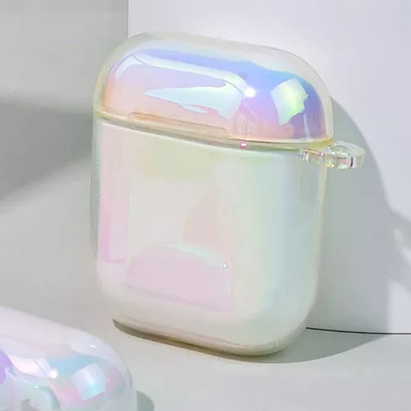 Силіконовий футляр Glossy Gradient для навушників AirPods 1/2 (Зелений) в магазині vchehle.ua