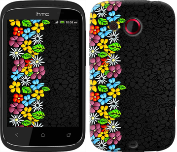 

Чехол цветочный орнамент для HTC Desire C A320e 102194