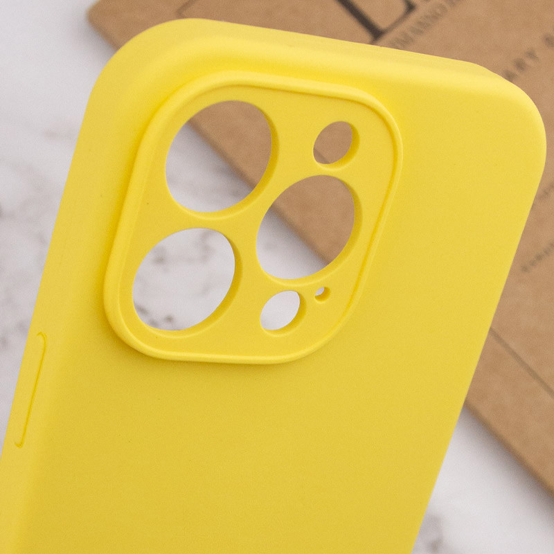 Купить Чехол Silicone Case Full Camera Protective (AA) NO LOGO для Apple iPhone 13 Pro Max (6.7") (Желтый / Yellow) на vchehle.ua