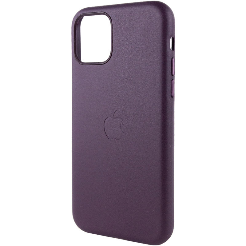 Шкіряний чохол Leather Case (AA Plus) на Apple iPhone 11 Pro Max (6.5") (Dark Cherry) в магазині vchehle.ua