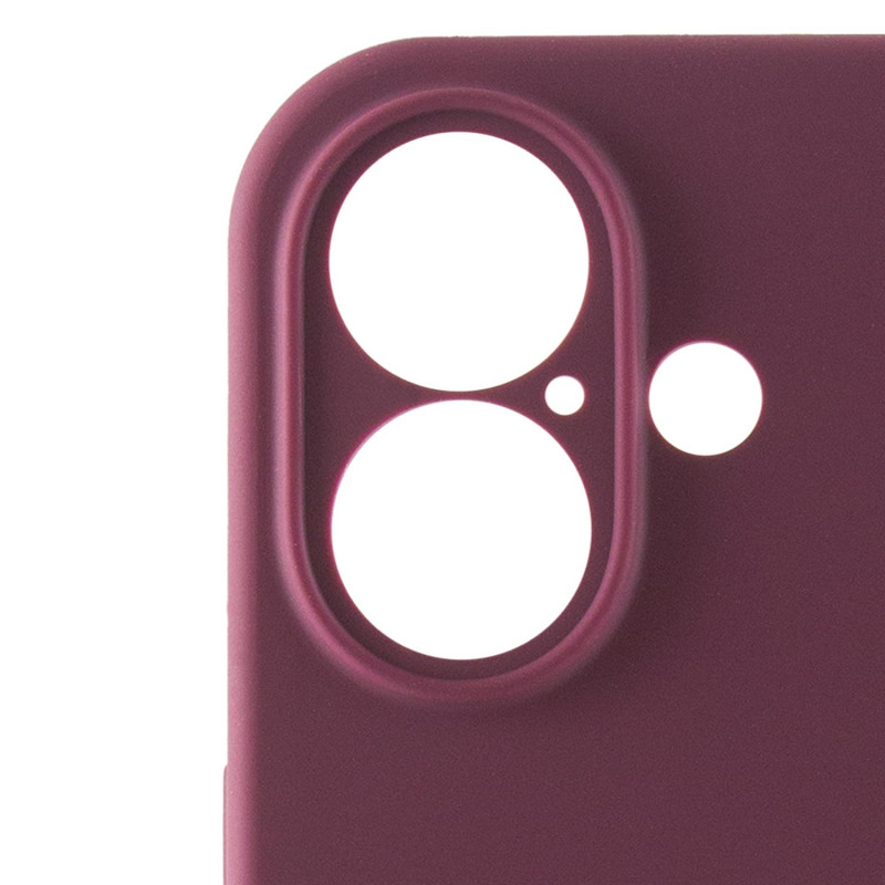 Чехол Silicone Case Full Camera Protective (AA) для Apple iPhone 16 (6.1") (Бордовый / Plum) в магазине vchehle.ua