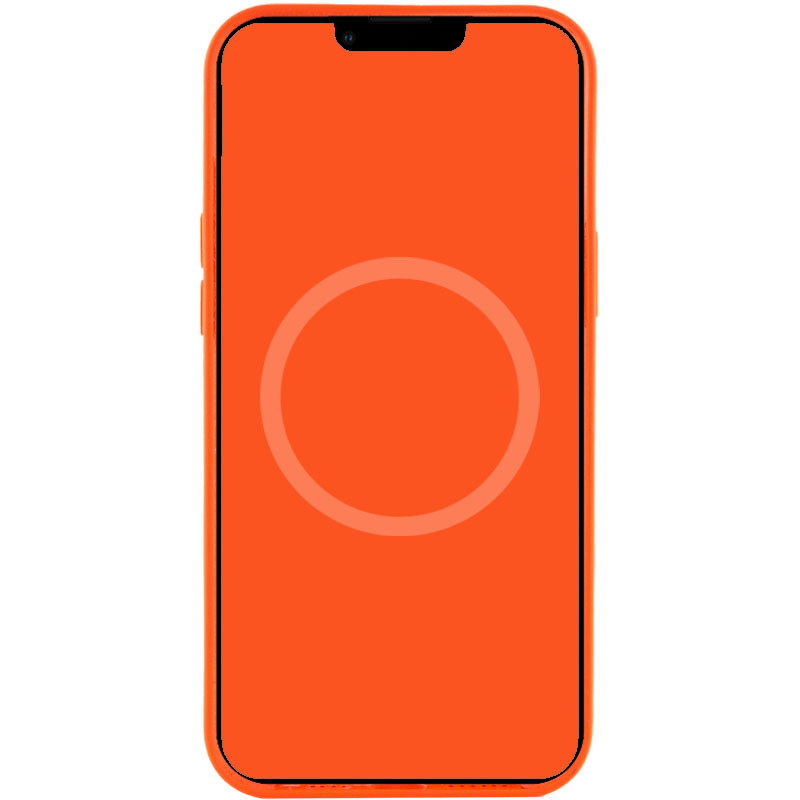 Уценка Чехол Silicone case (AAA) full with Magsafe and Animation для Apple iPhone 12 Pro Max (6.7") (Дефект упаковки / Помаранчевий / Electric Orange) в магазині vchehle.ua