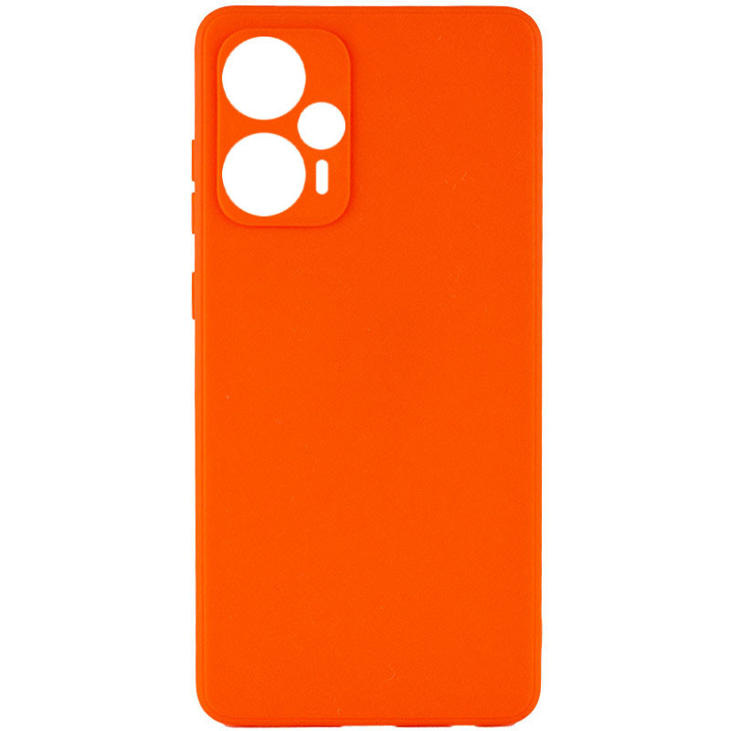 Силиконовый чехол Candy Full Camera для Xiaomi Poco F5 / Note 12 Turbo (Оранжевый / Orange)