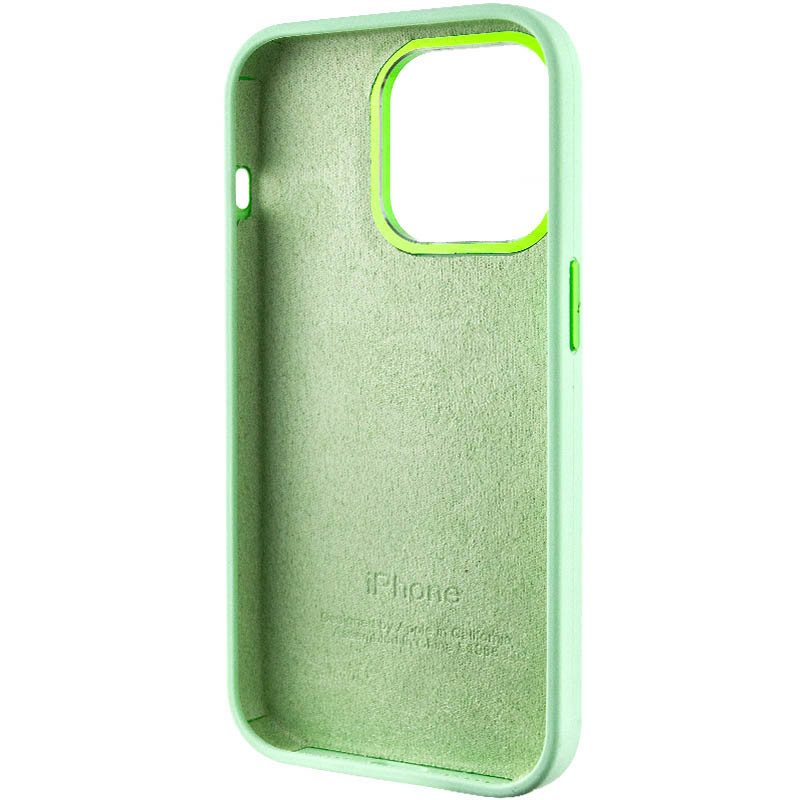 Купити Чохол Silicone Case Metal Buttons (AA) на Apple iPhone 14 Pro (6.1") (Зелений / Pistachio) на vchehle.ua