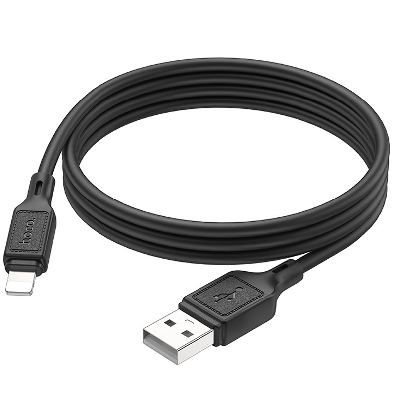 Дата кабель Hoco X90 Cool silicone USB to Lightning (1m) (Black) в магазині vchehle.ua