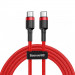 Дата кабель Baseus Cafule Type-C to Type-C PD2.0 60W (2m) (CATKLF-H) (Червоний)