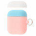 Double Colour Case for Airpods (pink_white_sky_blue)