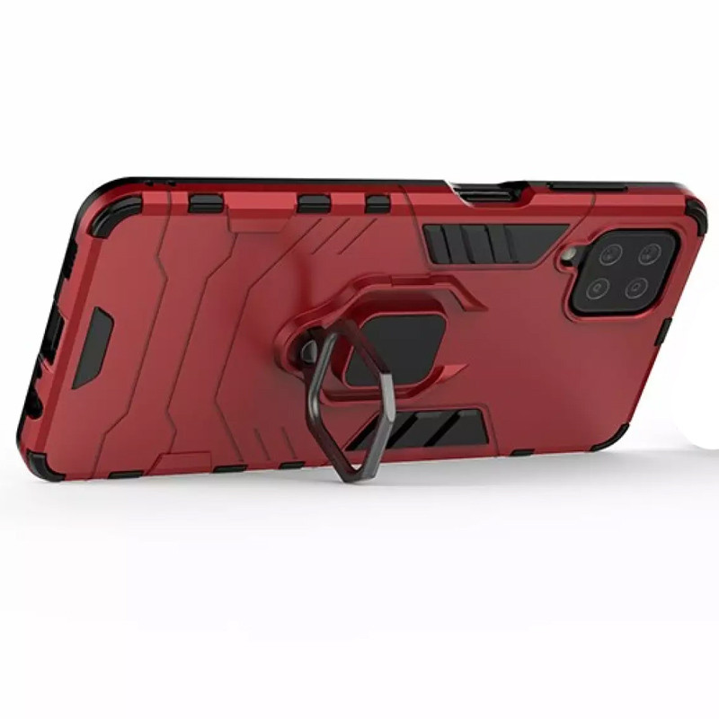 Купити Ударостійкий чохол Transformer Ring for Magnet на Samsung Galaxy A12 / M12 (Червоний / Dante Red) на vchehle.ua