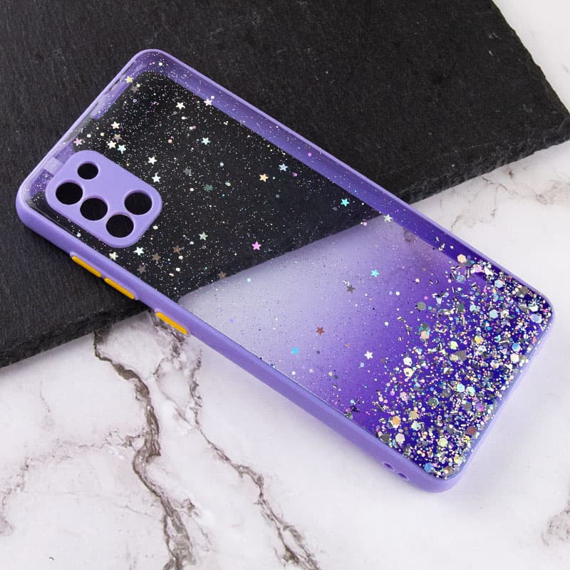 Фото TPU чохол Spangle star із захистом камери на Samsung Galaxy A31 (Бузковий) на vchehle.ua