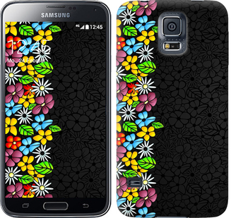 

Чохол квітковий орнамент на Samsung Galaxy S5 Duos SM G900FD 327793