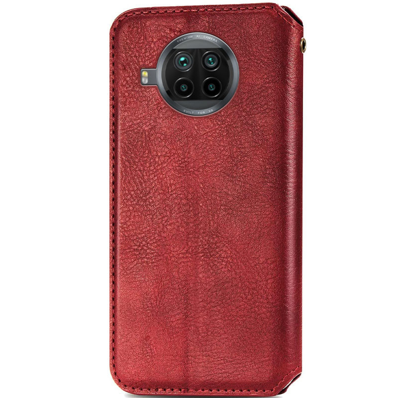 Фото Кожаный чехол книжка GETMAN Cubic (PU) для Xiaomi Mi 10T Lite / Redmi Note 9 Pro 5G (Красный) в магазине vchehle.ua