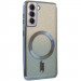 TPU чехол Delight case with Magnetic Safe с защитными линзами на камеру для Samsung Galaxy S21 FE (Серый / Lavender Gray)