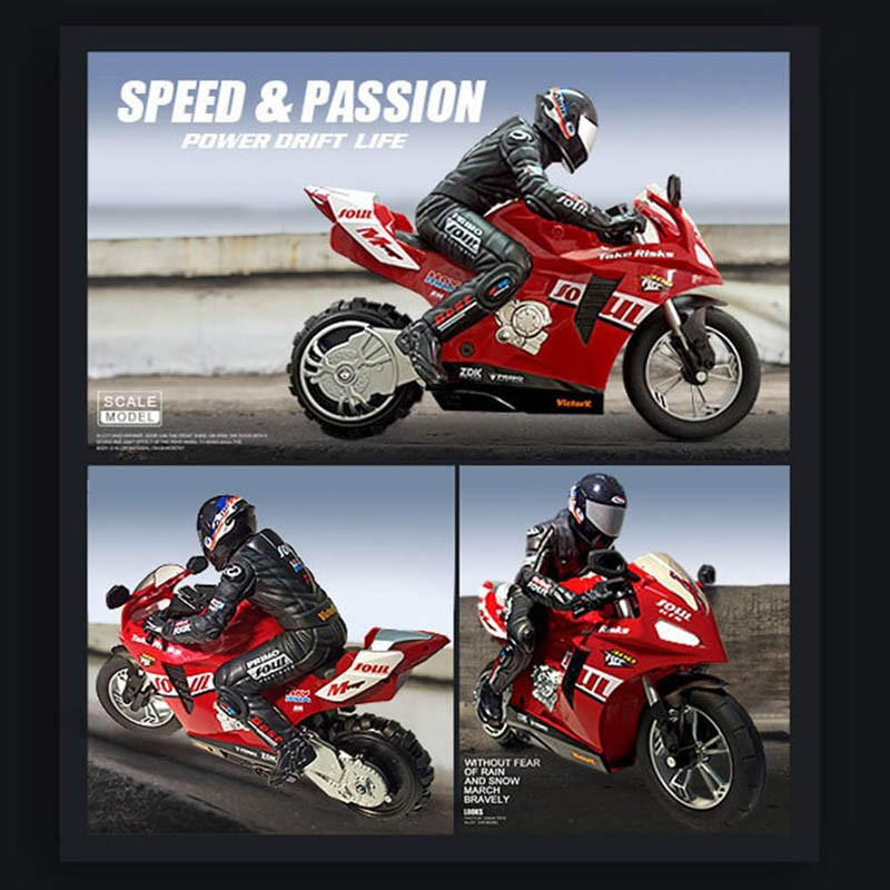 Мотоцикл на радиоуправлении Motorcycle Stunt Drift six-axis Gyroscope (Red) в магазине vchehle.ua