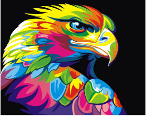 Картина по номерам. Brushme "Радужный орел" GEX5329 (Разноцветный)