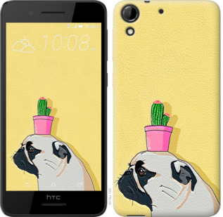 

Чохол Мопс з кактусом на HTC Desire 728G 795482