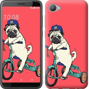 

Чехол Мопс на велосипеде для HTC Desire 12 671014