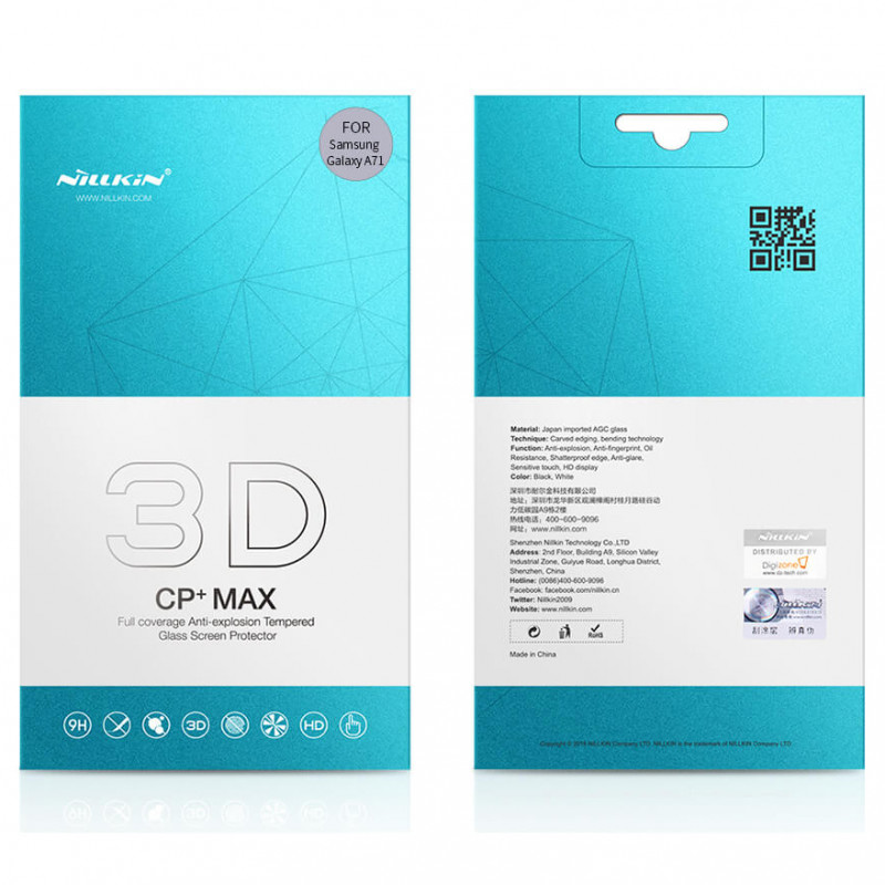 Фото Захисне скло Nillkin (CP + max 3D) на Samsung Galaxy A71 / Note 10 Lite / M51 / M62 в маназині vchehle.ua