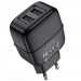 Фото МЗП Hoco C73A Glorious 2.4A (2USB-A) + кабель USB to MicroUSB (Чорний) на vchehle.ua