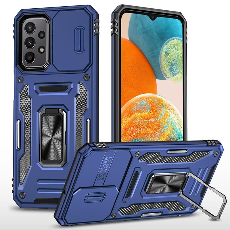 Удароміцний чохол Camshield Army Ring на Samsung Galaxy A13 4G / A04s (Синій / Navy)