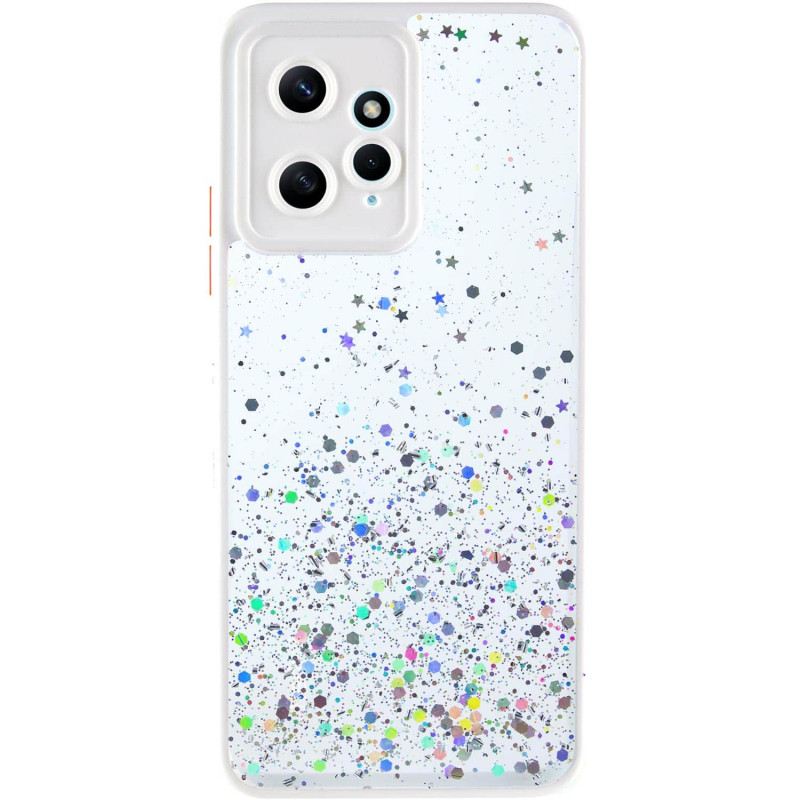 TPU чохол Spangle star із захистом камери на Xiaomi Redmi Note 12 4G (Білий)