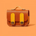 Фото Кожаный футляр Briefcase для наушников AirPods Pro 2 / Pro (Brown / Yellow) на vchehle.ua