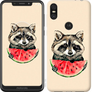 Чехол Енотик с арбузом для Motorola One